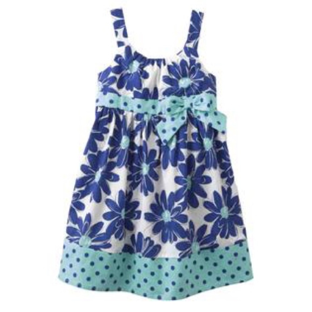 Lilt Blue and Green Floral Sun Dress - 4T - NWOT